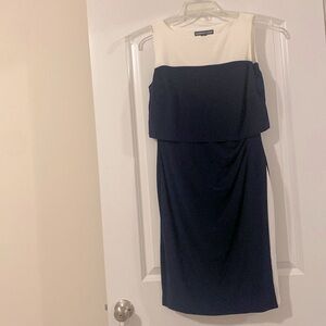 Navy & White Women’s Dress Size 10 by American Living